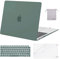 MOSISO Custodia Compatibile con MacBook Air 13 Cover M1 2020 2019 2018 A2337 A2179 A1932 Retina Touch ID,Case per MacBook Air M1 Cover 13,3'' Pollici&Copritastiera&Pellicola&Borsa, Midnight Verde