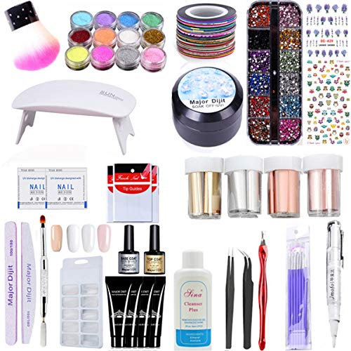 Professional Poly Jelly Nail Art Kit Nail Gel Nail Builder Set Poly Gel Nail Extension Kit Finger Nail Extension UV LED Acrylic Builder Gel