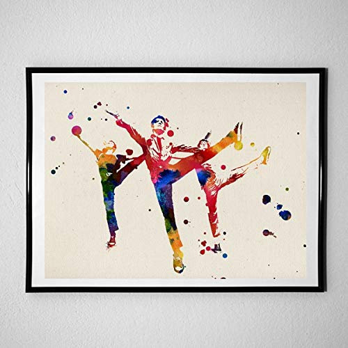 Nacnic Poster West Side Story. Filmblätter, Filme und Schauspieler. Alte Filmplakate mit Aquarell-Stil. A4-Format
