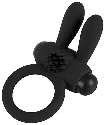 ORION Vibro Cock Ring - vibrierender Penis-Ring für Männer und Frauen, Klitoris-Stimulator, Softnoppen, entnehmbarer Vibro-Bullet, schwarz
