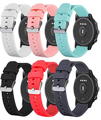 Chofit - Confezione da 6 cinturini di ricambio per smartwatch 205U, compatibili con LIFEBEE ID205G/ID205L/ID205U, in morbido silicone, colorato, per donne e uomini