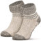 Piarini ABS Stoppersocken Wollsocken Wintersocken Norwegersocken Innenfrottee Damen Jungen Mädchen gestreift creme braun meliert 35 36 37 38