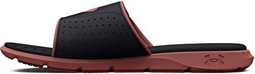 Under Armour Men's Ignite Pro Graphic Slide Sandal, Black/Red Fusion/Red Fusion, 11 UK