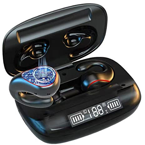 Clip on Open Ear Kopfhörer Kabellos Bluetooth Ohrclip Knochenleitung Kopfhörer Bluetooth Kopfh rer Set True Wireless Open Ear Earbuds für iPhone Android Knochen Buds Ohrhörer Ohrhörer für kleine