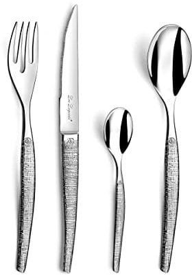 Jet Textil - Ménagère 24 pièces avec couteaux steak