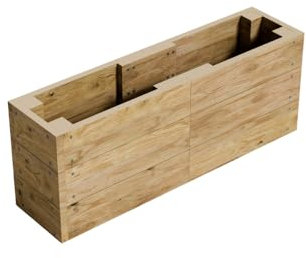 Conka Garden - Wooden Raised Bed Kit - Large Garden Planters for Vegetables, Herbs, Flowers – Start Growing Plants Earlier & Better - Durable & Resistant FSC Treated Timber 30cm L x 120cm W x 46cm H