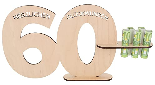 Spruchreif | XL-Gästebuch aus Holz | Holz Schild Gästebuch | Deko Zahlen 60 | Extra große Jahreszahlen | Geschenkidee zum 60.Geburtstag | Geburtstag | Jubiläum | Geschenk Mann Frau