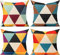Ruedong Kissenbezug 40x40 4er Set Bunte Geometrische Muster Kissenhülle Dekokissen Kissenbezüge Couchkissen Deko Sofakissen Wohnzimmer Zierkissen für Stuhl Bett Garten Schlafzimmer