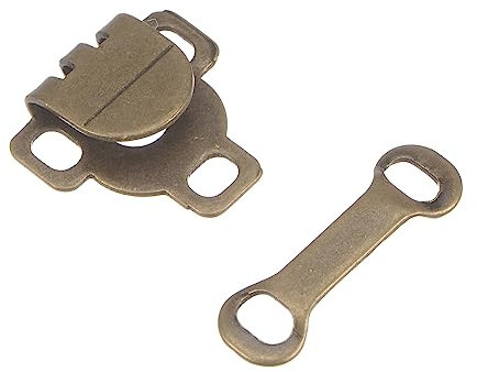 sourcing map Hosenverschluss Haken 10 Paare Haken und Ösen Verschluss Set Ösenverschlüsse zum Nähen Kupfer Nähhaken für Hosenhaken Rockhaken Jacken Kleidung DIY BH Hose Rock Basteln, Bronze