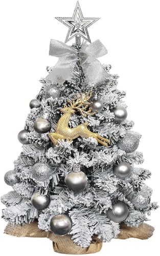 Mini Árbol de Navidad de 60 cm, Corona de Árbol de Estrella,Cajas de Regalo Decoradas y Adornos Colgantes para Decoraciones Navideñas DIY, Árbol de Navidad Artificial Multifuncional