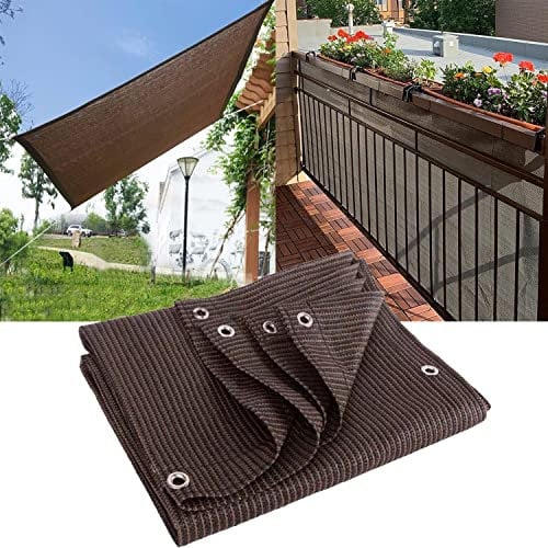 LUCEAE Shade Net 1X2.5M 1.5X3.5M 2X4.5M Shade Cloth Breathable 90% Shading Netting Uv Resistant for Pergola Balcony Garden Fence Screen/Brown/2 * 4M