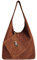 Modarno Umhängetasche Damen Wildleder Clutch Umhängetasche Shopper Damen Echt Leder, Hellbraun