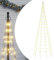 vidaXL Albero di Natale a LED su Pennone 550 LED Bianco Caldo 300 cm, Illuminazione Albero di Natale su pennone, Luce per Albero di Natale, Decorazione per Albero di Natale