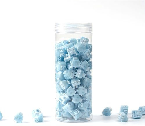 DucKey Kailh Box Winter Switch, 5pin Vorgeschmierter Taktiler Holy Panda Ähnlicher Schalter für Mechanische Tastaturen (Color : 110PCS)