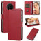 FMPCUON Handyhülle für OnePlus 7T Hülle PU Leder Handyhülle Lederhülle Klapphülle Magnet Kartenfach Flip Cover für OnePlus 7T Handy hülle Leather Wallet Phone Case - Rot
