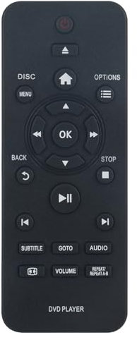 ALLIMITY RC5610 Télécommande Compatible avec Philips DVD Player DVP2800/05 DVP2850/12 DVP2852/12 DVP2880/12 DVP2800/12 DVP2850/58 DVP2852/58 DVP2880/58 DVP2800/58 DVP2850/12 DVP2880/12