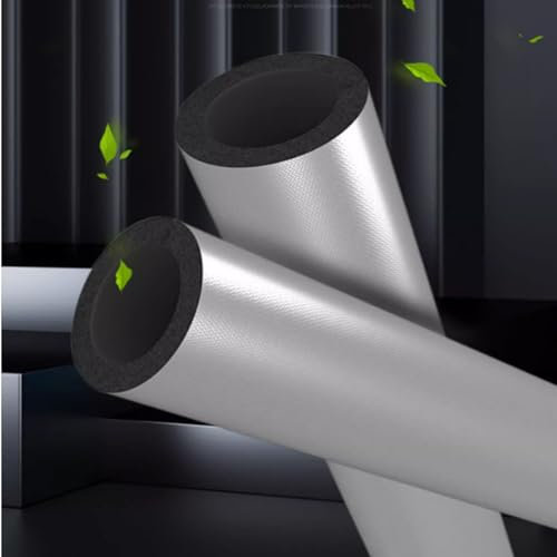 1-teiliges Selbstklebendes Isolierrohr,Frostschutzrohr Isolierung,Outdoor Schaumrohr,Wasserdichtes Rohrisolierung Schaumrohr,Stärke 10mm,ID 8-60mm,Länge 90cm (10x10mm/0.4x0.4in)