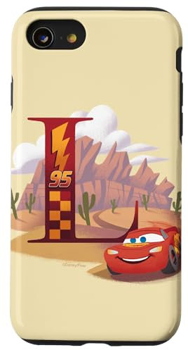Disney & Pixar Alphabet Monogramm Buchstabe L Lightning McQueen Hülle für iPhone SE (2020) / 7/8