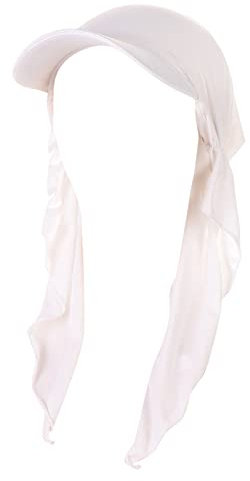 Generic Damen Bandana mit Schirm Haarband Sommer Sonnenhut Kopftuch Visor Strand Cap Bandana Sonnenschutz Mütze Weiß Einheitsgröße