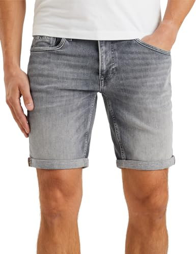 PME Legend Herren Jeans Short NIGHTFLIGHT - Regular Fit - Blau - Grau Stretch, Größe:W 33, Farbe:Grey Comfort Denim GCD