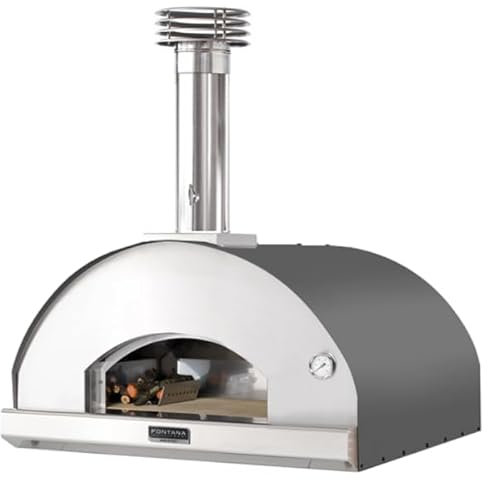 Horno de leña de exterior antiincendios de apoyo 85,5 x 98 x 114 (antracita)