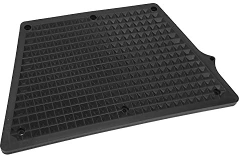 Außenborder-Spiegelplatten-Gitter-Design, Trapezförmiges PVC-Außenbordmotor-Montagepad für Schlauchboot-Kajak-Yacht (BLACK)