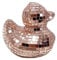 Pasdrucn Duck Disco Ball Decorations, Disco Party Decoration, Bright Mini Disco Balls Charms, Glitter Mirror Ball, Silver Glitter Ball, Disco Decorations for Birthday 70s Disco Theme Party (Rose Gold)