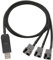 Guuzi Full Speed ​​12V Step Up USB Stecker auf 3Wege 4Pin Stecker PC Lüfteranschlusskabel, USB-A auf Dual-3Pin/4Pin Netzadapterkabel mit Ummantelung