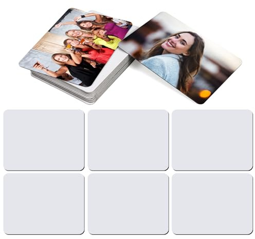 SRIZIAN 16 Stück Sublimation Blanko Kühlschrank Magnete, 7.5cmx10cm DIY Dekorative Magnete für Whiteboard, Büro, Kalender Küche Zuhause