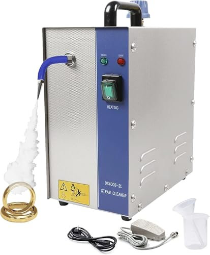 Máquina limpiadora a Vapor para Joyas, máquina limpiadora a Vapor Profesional para Gemas, Equipo de Limpieza a Vapor de Acero Inoxidable para Limpiar Joyas, Joyas de Plata y Oro, 2L