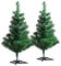 Meision Weihnachtsbaum 60cm, Weihnachtsbaum Künstlich mit 70 Filialen, Kunststoffzweigen und-blättern, Dreieckiger Sockel, Flammhemmend Weihnachtsbaum Klein, 2 Stück