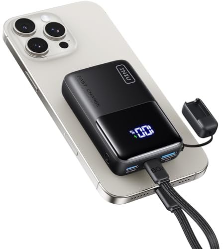 INIU Mini Power Bank, 45W Fast Charging 10000mAh Battery Pack USB C Input & Output Portable Charger, Small Portable Battery Bank for iPhone 16/15/14/13 Pro Max Mini Plus, Samsung, iPad, Travel etc