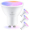 ANTELA Alexa Glühbirne Gu10 5W LED WLAN Smart RGB Birne Lampe Warmweiß (2700K) Kaltweiß (6500K), Smart Life APP Steuern Kompatibel mit Google Home, Alexa, 4 Stück