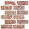 COMSTICKC 3D Wandpaneele Selbstklebend, Hochwertige 3D Wandfliesen Ziegel Rot, 10 Stück, Wandverkleidung Selbstklebend Steinoptik Backstein 3D PVC Wandpaneele für Innenwanddekoration,30x30 CM