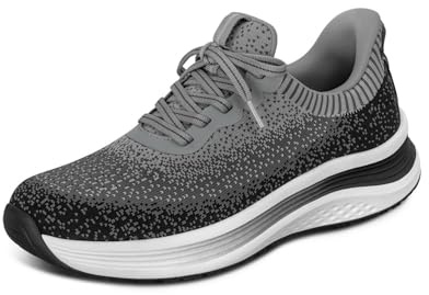 Orthofeet Damen Orthopädischer Nira Hands-Free Slip-in Sneaker - Schwarz/Grau, Größe 39.5