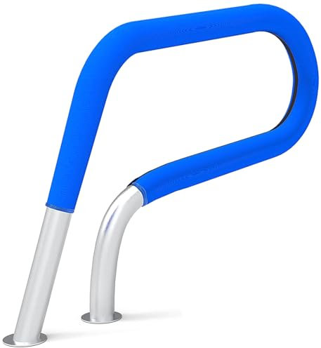 Pool Handrail Cover, Slip Resistant Pool Railing Covers with Hook and Loop Fasteners, Safety Grip Sleeve for Natatorium Inground Ladder Handles, Blue, 8ft