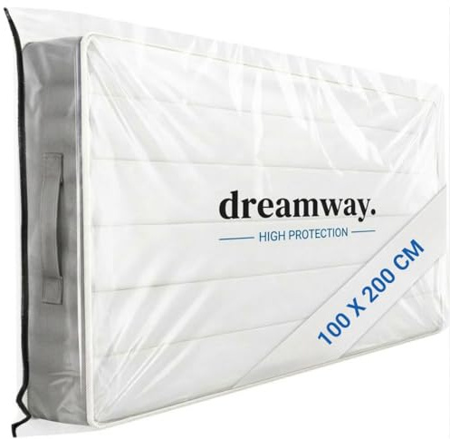 Dreamway Matratzenhülle Kunststoff 100x200 cm - mit Reißverschluss | Robuster Schutzbezug für Umzug, Lagerung und Transport - Wasserdicht und Reißfest - Aufbewahrungssack