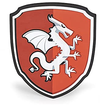 Papo – 20005.0 – Ritterschild, Motiv Drache – Einheitsgröße, Red