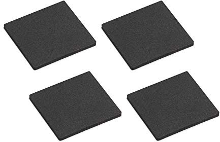 Metafranc Anti-Rutsch-Pads 40 x 40 mm - selbstklebend - schwarz - 4 Stück - Stoßdämpfend - Rutschhemmend für Möbel & Gegenstände / EVA-Pads im Set / Gummi-Pads / Anti-Rutsch-Puffer / 646056
