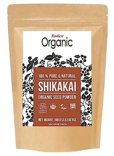 RADICO - Bio Shikakai-Pulver – beruhigende Pflege bei dünnen und dünnen Haaren – vegan – natürlich – 100 g