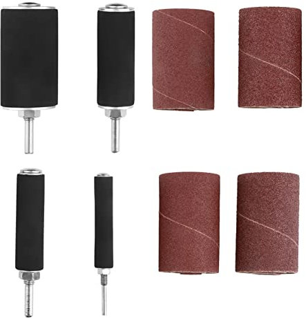 TOPINCN Drum Sanding Set for Assorted Woodworking And Rubber Handles With Box With Sander Nail Band And Spindles