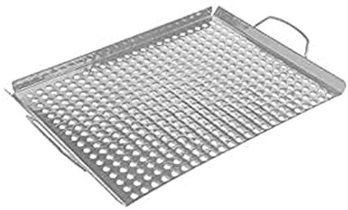 Cook’in Garden – Edelstahl-Grillplatte 39 × 28 cm, wiederverwendbar, schnelle und gleichmäßige Garung, ideal für Grill und Plancha, langlebiges Accessoire