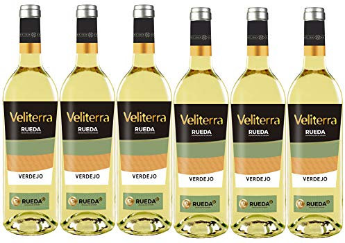 CUATRO RAYAS Veliterra Verdejo - Vino Blanco DO Rueda (6 Botellas x 750ml)