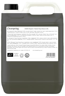 Clearspring Organic Single Strength Japanese Tamari Soya Sauce, 2.5 L