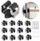 3-H Mop Holder 12 Pack,Brush Holder,Broom Holder Wall Mounted for Kitchen Bathroom Laundry Room Shed Garage Garden(Black)