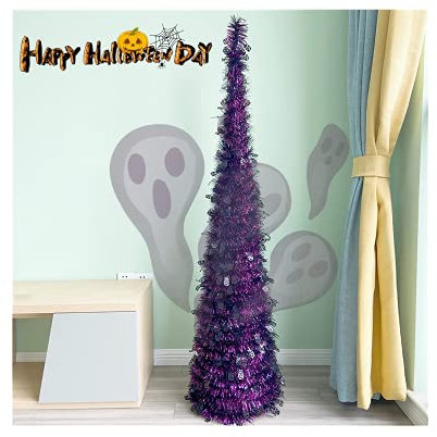 Ramang Statue de GNOME De Jardin,Décorations Halloween,Nain de Jardin Peu accueillant (Tree)