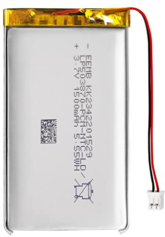 EEMB Batterie Lithium polymère 3,7v 1500mAh 503870 Batterie Rechargeable lipo avec connecteur JST avec VXI Blue Parrott - vérifier la polarité de l'équipement et du connecteur Avant l'achat