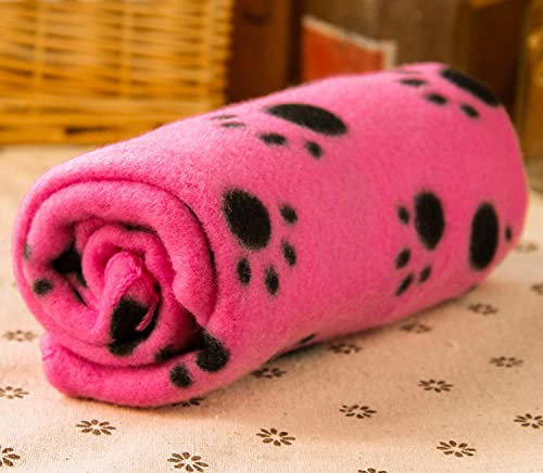 Hundebett-Decken, weiches Fleece, Winterdecke für kleine Hunde, warme Decke für Haustiere, Katzen, Kätzchen, Tiere, waschbar, Größe S, Rosa
