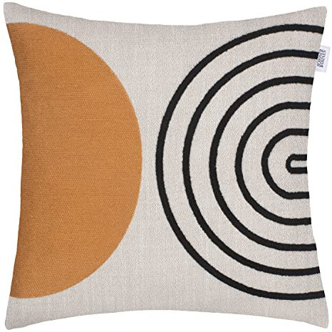 Sofakissen Boho - Zierkissenhülle 45x45 - Dekokissen Sand - Kissenbezug ohne Füllung - Kissenhülle mit Reißverschluss - waschbar pflegeleicht