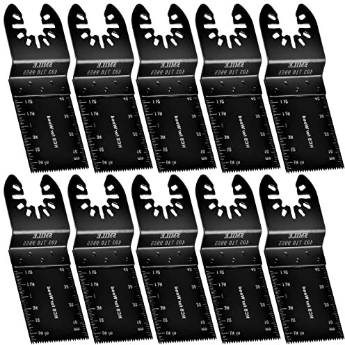 10 Piezas Hojas de Sierra Oscilante, 35mm Cuchillas Oscilantes Multiherramienta, Accesorios Cuchillas Multifunción, Cuchillas Multiherramienta Herramientas Oscilantes para Cortar Madera y Plásticos